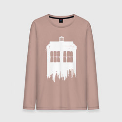 Мужской лонгслив Тардис white - Доктор Кто