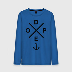Лонгслив хлопковый мужской Dope Anchor цвета синий — фото 1