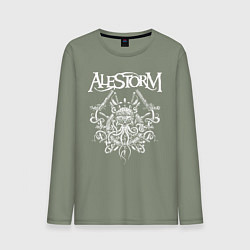 Лонгслив хлопковый мужской Alestorm: Pirate Bay, цвет: авокадо