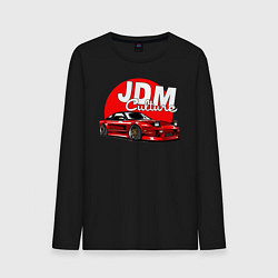 Лонгслив хлопковый мужской JDM Culture, цвет: черный