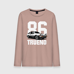 Лонгслив хлопковый мужской TRUENO 86, цвет: пыльно-розовый