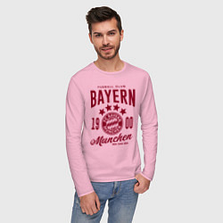 Лонгслив хлопковый мужской Bayern Munchen 1900 цвета светло-розовый — фото 2