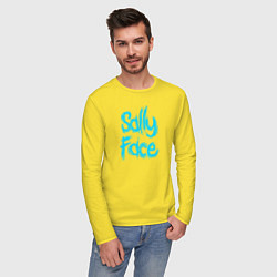 Лонгслив хлопковый мужской SALLY FACE цвета желтый — фото 2