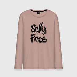 Лонгслив хлопковый мужской SALLY FACE, цвет: пыльно-розовый