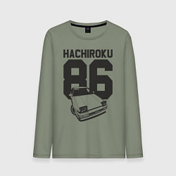 Лонгслив хлопковый мужской Toyota AE86 Hachiroku, цвет: авокадо