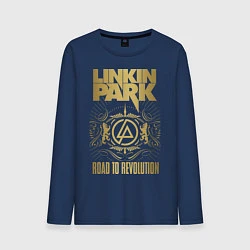 Лонгслив хлопковый мужской Linkin Park: Road to Revolution, цвет: тёмно-синий