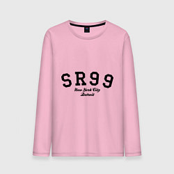 Лонгслив хлопковый мужской SR99 NY, цвет: светло-розовый