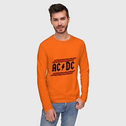 Лонгслив хлопковый мужской AC/DC Voltage цвета оранжевый — фото 2