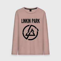 Лонгслив хлопковый мужской Linkin Park, цвет: пыльно-розовый