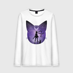 Лонгслив хлопковый мужской Pretty Soldier Sailor Moon, цвет: белый