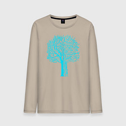 Мужской лонгслив Cyberpunk 2077: Blue Tree