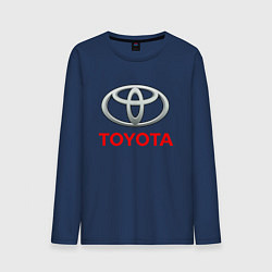 Лонгслив хлопковый мужской TOYOTA, цвет: тёмно-синий