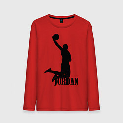 Лонгслив хлопковый мужской Jordan Basketball, цвет: красный