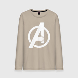 Лонгслив хлопковый мужской Avengers Symbol цвета миндальный — фото 1
