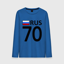 Лонгслив хлопковый мужской RUS 70 цвета синий — фото 1
