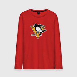 Лонгслив хлопковый мужской Pittsburgh Penguins: Evgeni Malkin, цвет: красный