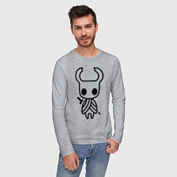 Лонгслив хлопковый мужской Hollow Knight, цвет: меланж — фото 2