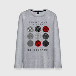 Лонгслив хлопковый мужской TOP: Blurryface, цвет: меланж