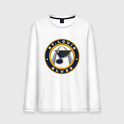 Лонгслив хлопковый мужской St Louis Blues, цвет: белый