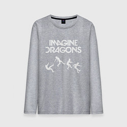 Лонгслив хлопковый мужской IMAGINE DRAGONS, цвет: меланж