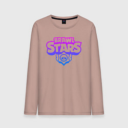 Лонгслив хлопковый мужской BRAWL STARS, цвет: пыльно-розовый