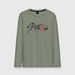 Лонгслив хлопковый мужской STRAY KIDS FELIX, цвет: авокадо