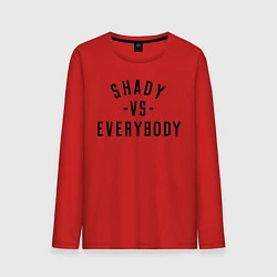 Лонгслив хлопковый мужской Shady vs everybody, цвет: красный