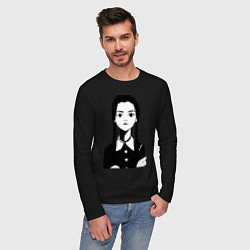 Лонгслив хлопковый мужской Wednesday Addams, цвет: черный — фото 2