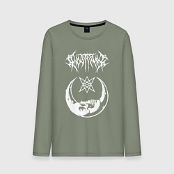 Лонгслив хлопковый мужской GHOSTEMANE, цвет: авокадо