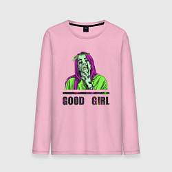Лонгслив хлопковый мужской GOOD GIRL BILLIE, цвет: светло-розовый