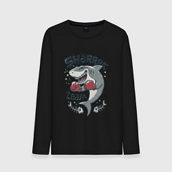 Лонгслив хлопковый мужской Shark Team, цвет: черный