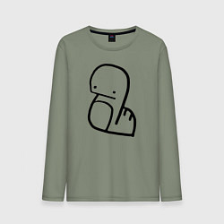 Лонгслив хлопковый мужской Stray Kids, цвет: авокадо