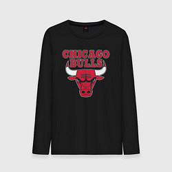 Лонгслив хлопковый мужской CHICAGO BULLS, цвет: черный