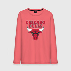 Лонгслив хлопковый мужской CHICAGO BULLS, цвет: коралловый