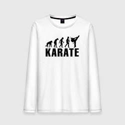 Лонгслив хлопковый мужской Karate Evolution, цвет: белый