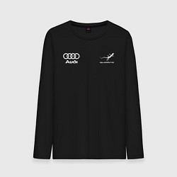 Лонгслив хлопковый мужской Audi Quattro цвета черный — фото 1