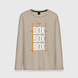 Лонгслив хлопковый мужской Box box box, цвет: миндальный
