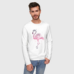 Лонгслив хлопковый мужской Flamingo, цвет: белый — фото 2