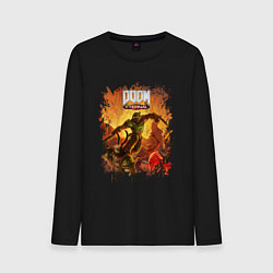 Лонгслив хлопковый мужской DOOM, цвет: черный