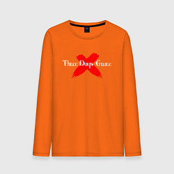 Лонгслив хлопковый мужской Three Days Grace цвета оранжевый — фото 1