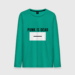 Лонгслив хлопковый мужской Punk is dead цвета зеленый — фото 1