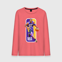 Лонгслив хлопковый мужской NBA Kobe Bryant, цвет: коралловый