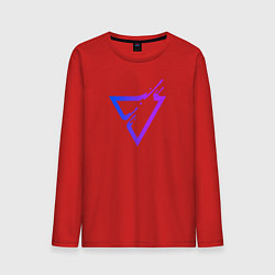 Лонгслив хлопковый мужской Liquid Triangle, цвет: красный