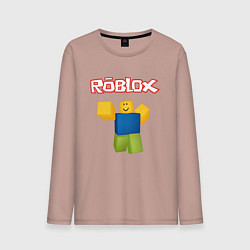 Лонгслив хлопковый мужской ROBLOX, цвет: пыльно-розовый