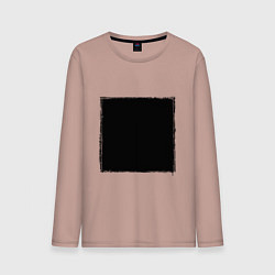Лонгслив хлопковый мужской ЧЕРНЫЙ КВАДРАТ, цвет: пыльно-розовый