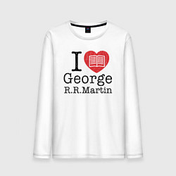 Лонгслив хлопковый мужской I Love George Martin, цвет: белый