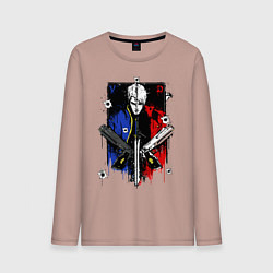 Лонгслив хлопковый мужской DMC, цвет: пыльно-розовый