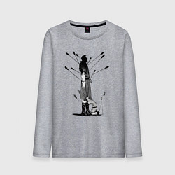 Лонгслив хлопковый мужской Vinland saga, цвет: меланж