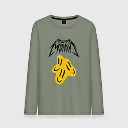 Лонгслив хлопковый мужской ПОШЛАЯ МОЛЛИ, цвет: авокадо