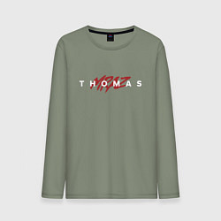 Лонгслив хлопковый мужской Thomas Mraz, цвет: авокадо